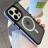 Matte Translucent Armor Shockproof Case For iPhone