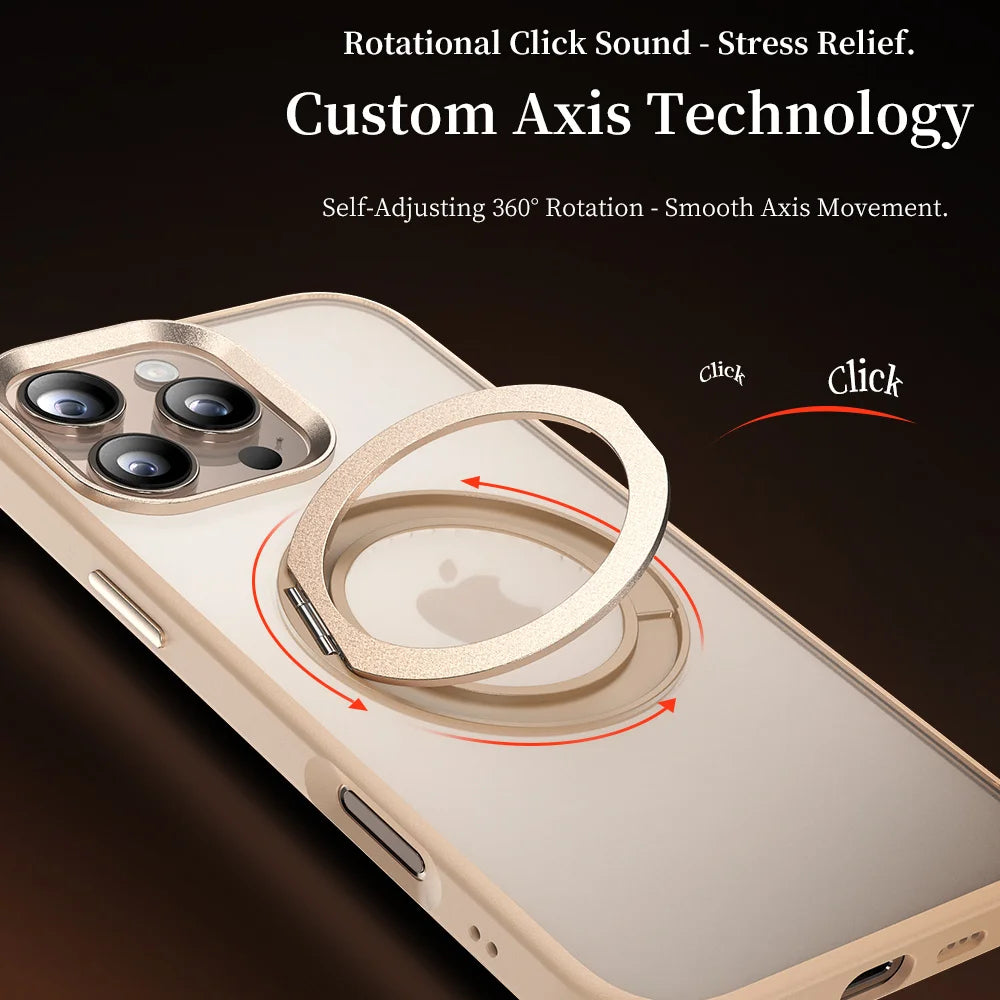 Rotating Magnetic Kickstand Stand Phone Case For iPhone