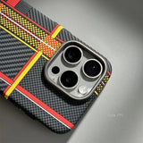Carbon Fiber Abstract Geometric MagSafe Case For iPhone