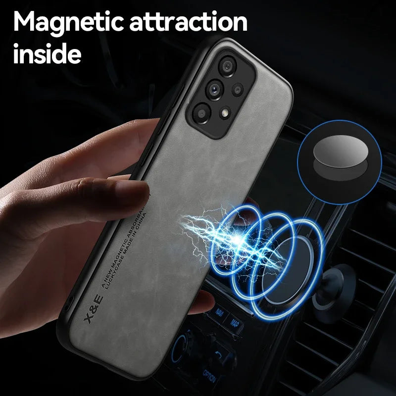 Luxury Magnetic Leather Case For Samsung Galaxy