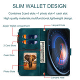 Luxury Zipper Wallet Flip Case For iPhone