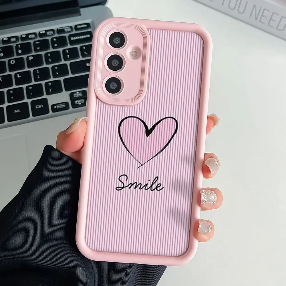 Love Heart Wrist Chain Lanyard Phone Case for Samsung