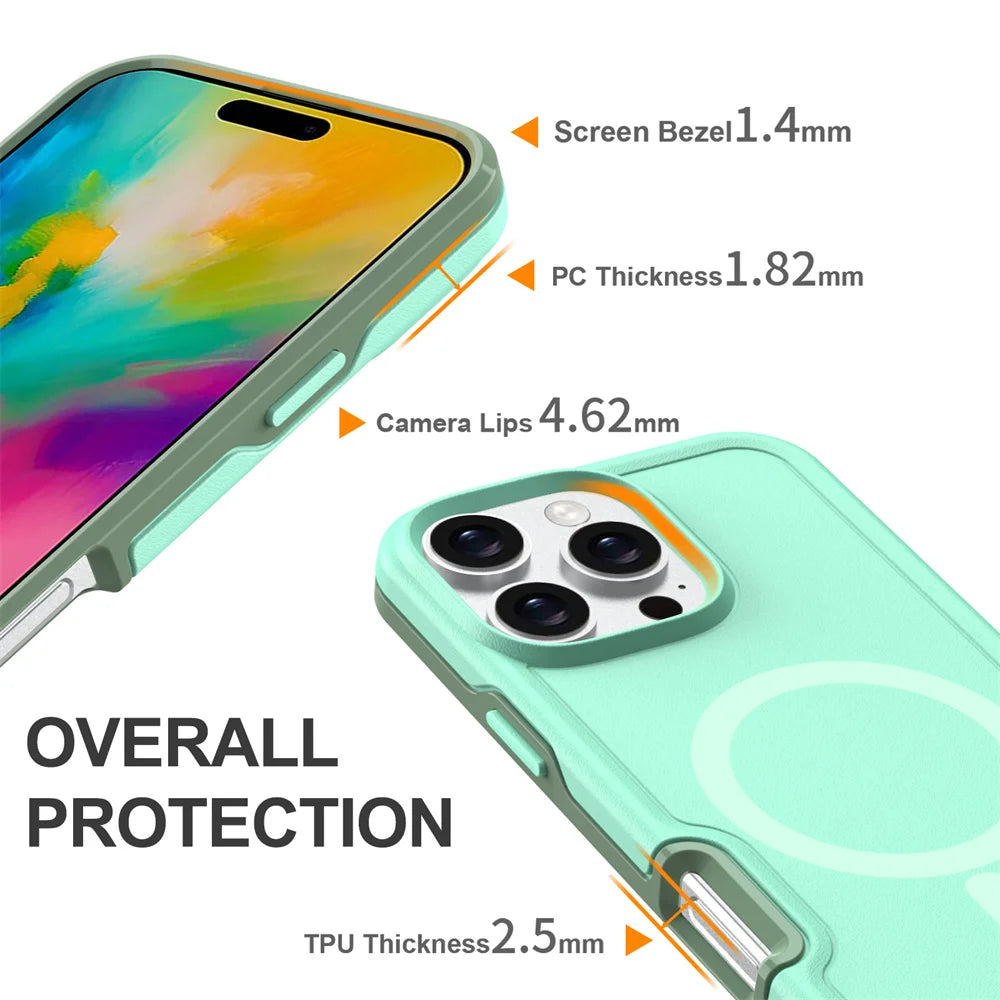 Dual Layer Protection Armour Magnetic Case For iPhone
