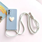 Crossbody Lanyard Love Heart Case For Samsung Galaxy