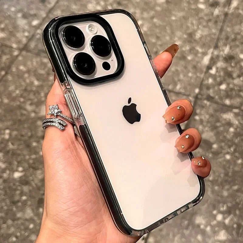 Luxury Transparent Airbag Bumper Case For iPhone
