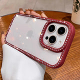 Luxury Bling Rhinestone Diamond Transparent Case For iPhone