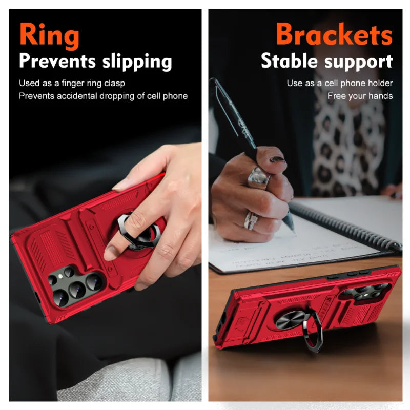 Heavy Duty Drop Protection Wallet Case For Samsung