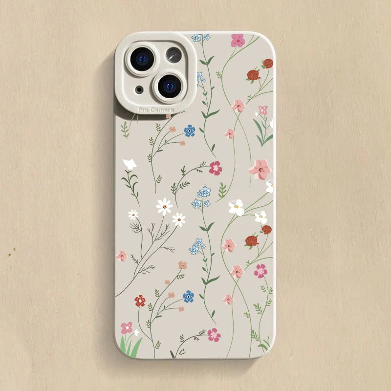 Summer Minimalist Fresh Style Silicone Soft Case For iPhone