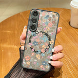 Magnetic For Magsafe Butterfly Flower Case For Samsung
