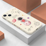 Cute Astronaut Silicone Case For iPhone