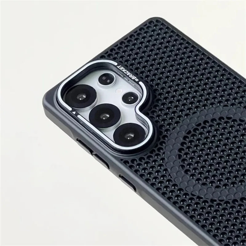 Honeycomb Mesh Cooling Magnetic Bumper Case for Samsung