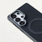 Honeycomb Mesh Cooling Magnetic Bumper Case for Samsung