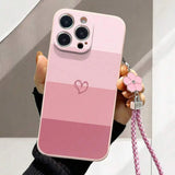 Colorful Love Heart Soft Silicone Phone Case for iPhone