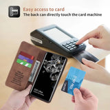 Leather Magnetic Flip Wallet Case For Samsung
