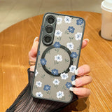 Magnetic For Magsafe Butterfly Flower Case For Samsung