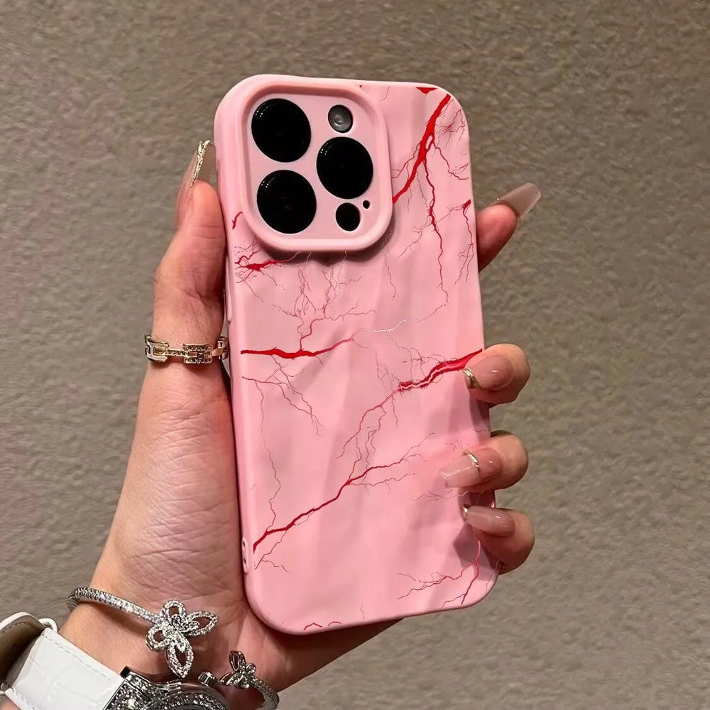 Lightning Printing Soft Silicone Case For iPhone