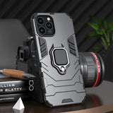 Magnetic Ring Stand Silicone Shockproof Case for iPhone