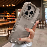 Luxury Bling Rhinestone Diamond Transparent Case For iPhone