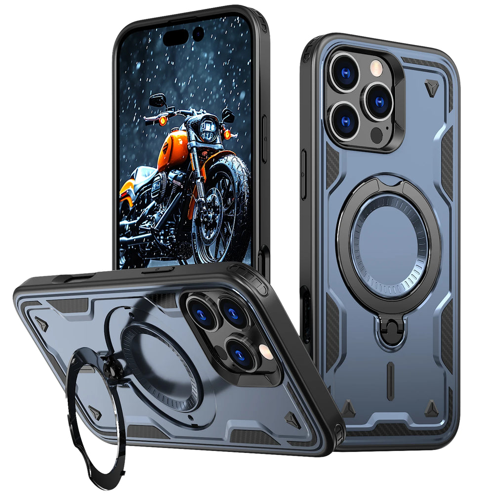 Shockproof Armor Metal Ring Holder Case For iPhone