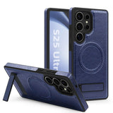 Stand Leather Bracket Magsafe Case for Samsung
