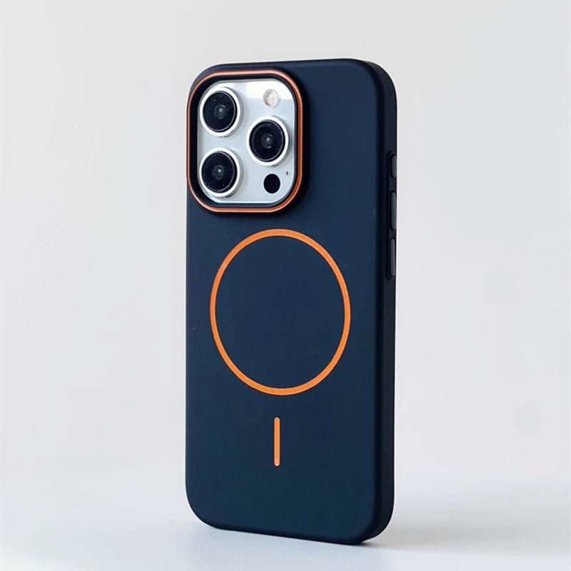 Ultra Thin Simple Hit Color Magsafe Phone Case for iPhone