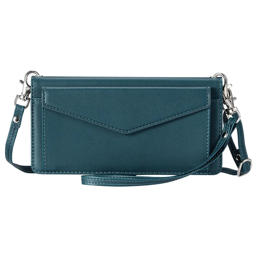 Double Card Slot Crossbody Wallet Case for iPhone