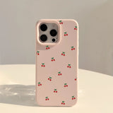 Cute Cartoon Cherry Pattern Phone Case For iPhone
