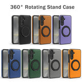 Rotating Stand Leather Magnetic Phone Case for Samsung