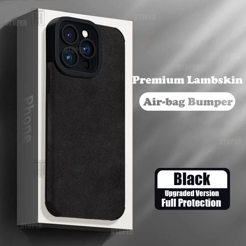 Business Suede Anti-slip Phone Case For iPhone