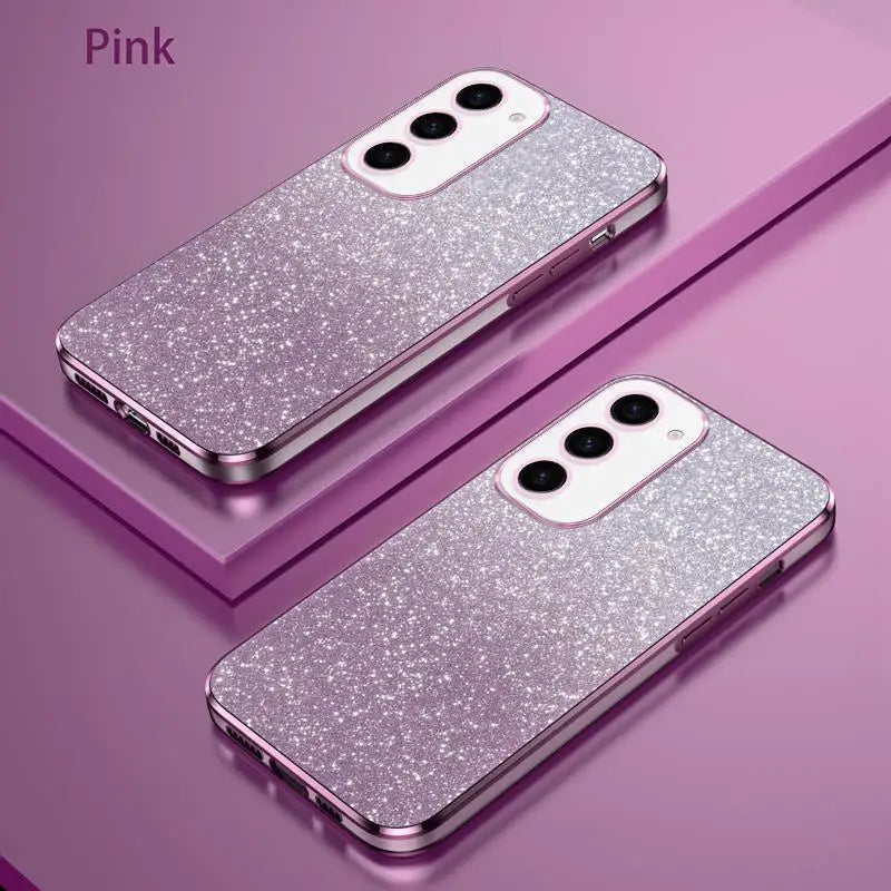 Luxury Gradient Glitter Plating Case For Samsung Galaxy