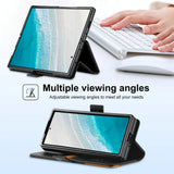 Luxury Leather Wallet Magnetic Armor Case for Samsung