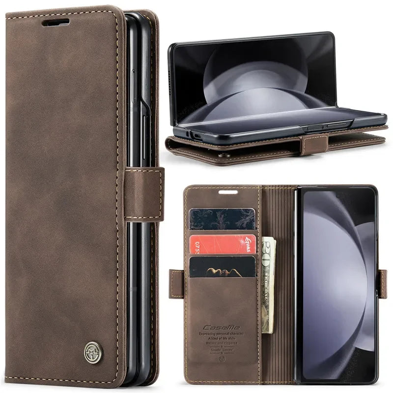 Leather Wallet Card Slot Phone Case for Samsung