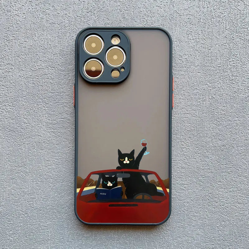Funny Cat Daily Life Phone Case For iPhone