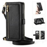 Crossbody Zipper Card Solt Wallet Leather Case For Samsung