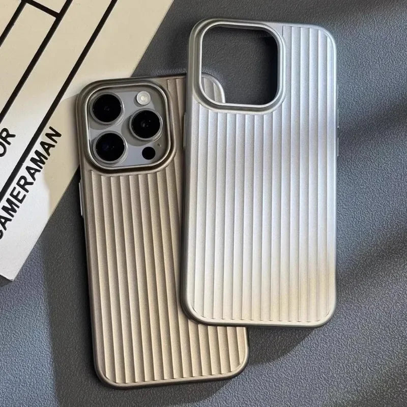 Matte Natural Titanium Grating Hard Phone Case for IPhone