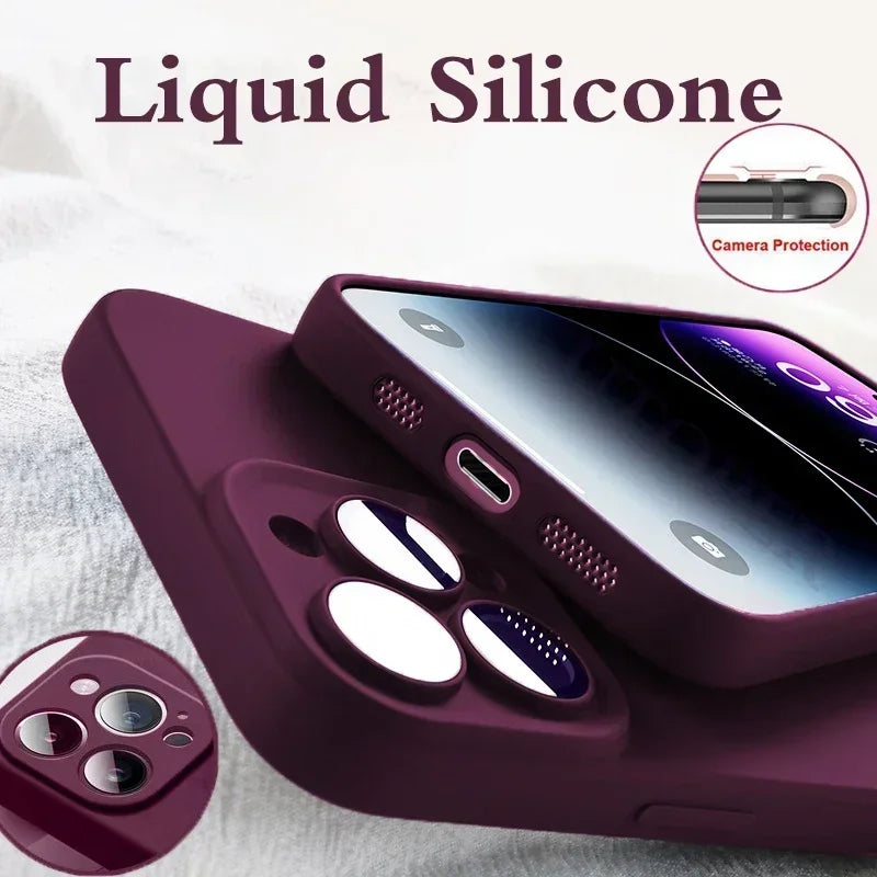 New Silicone Solid Color Fall and Collision Protection Case For IPhone