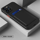 Luxury Soft Silicone Wallet Case For iPhone