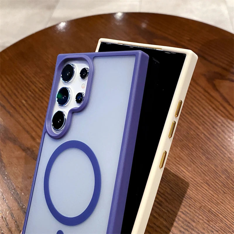 Matte Magnetic Clear Case For Samsung