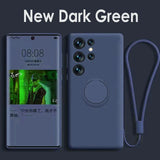 Liquid Silicone Magnetic Holder Case For Samsung