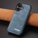 Business Flip Leather Built-in Magnetic Wallet Card Case for iPhone