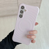 Luxury Water Ripple Liquid Silicone For MagSafe Case For Samsung