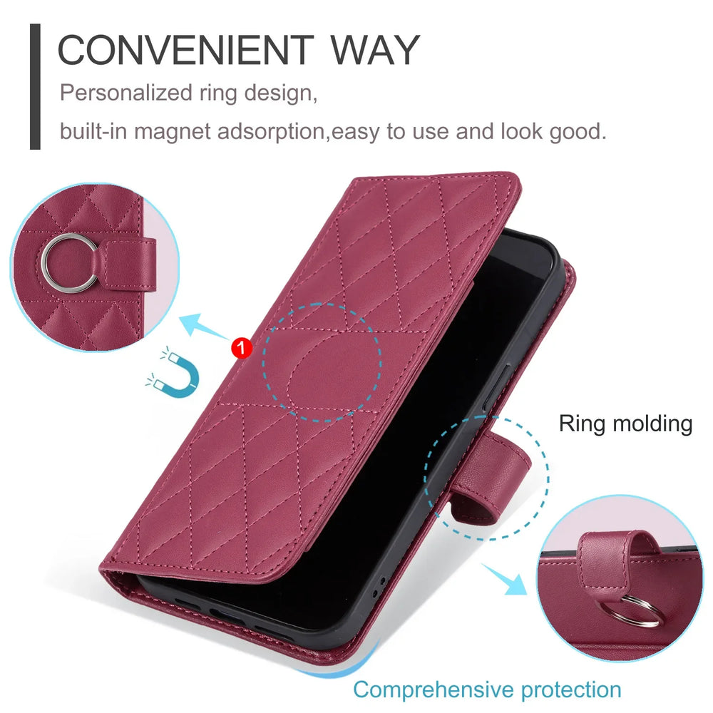 Leather Wallet Ultra Flip Case For Samsung Galaxy