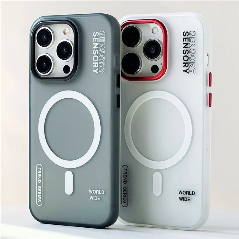 Matte Magnetic Shockproof Armor Cases For iPhone