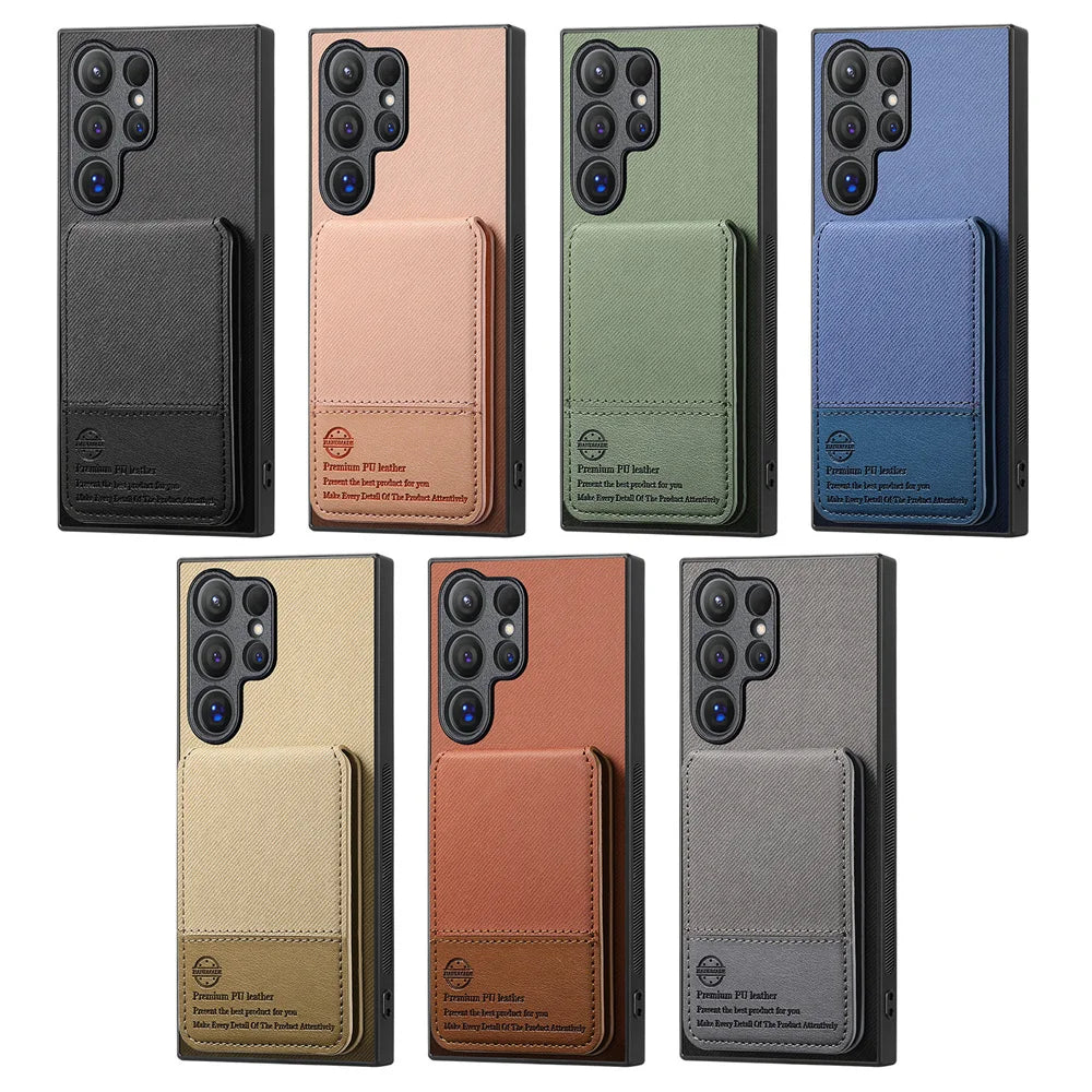 Magnetic Wallet with Card Holder Phone Case for Samsung