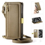 Crossbody Zipper Card Solt Wallet Leather Case For Samsung