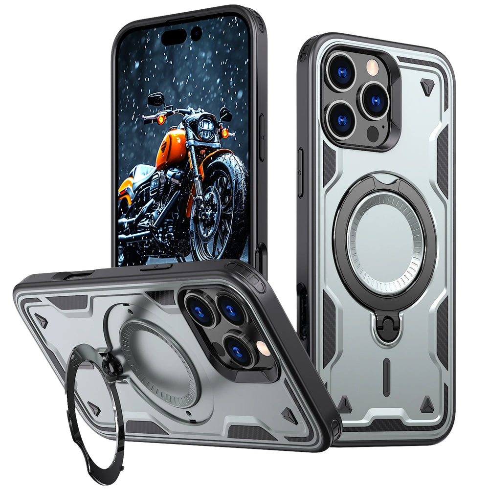 Shockproof Armor Metal Ring Holder Case For iPhone