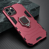 Magnetic Ring Stand Silicone Shockproof Case for iPhone