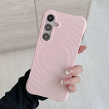 Luxury Water Ripple Liquid Silicone For MagSafe Case For Samsung