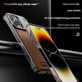 Business Aromatherapy Leather Case for iPhone
