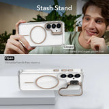 Magnetic Camera bracket Holder Clear Case For Samsung Galaxy